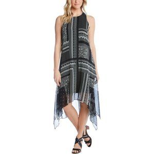 Karen Kane Women's Black Printed Handkerchief Print Dress - XL
